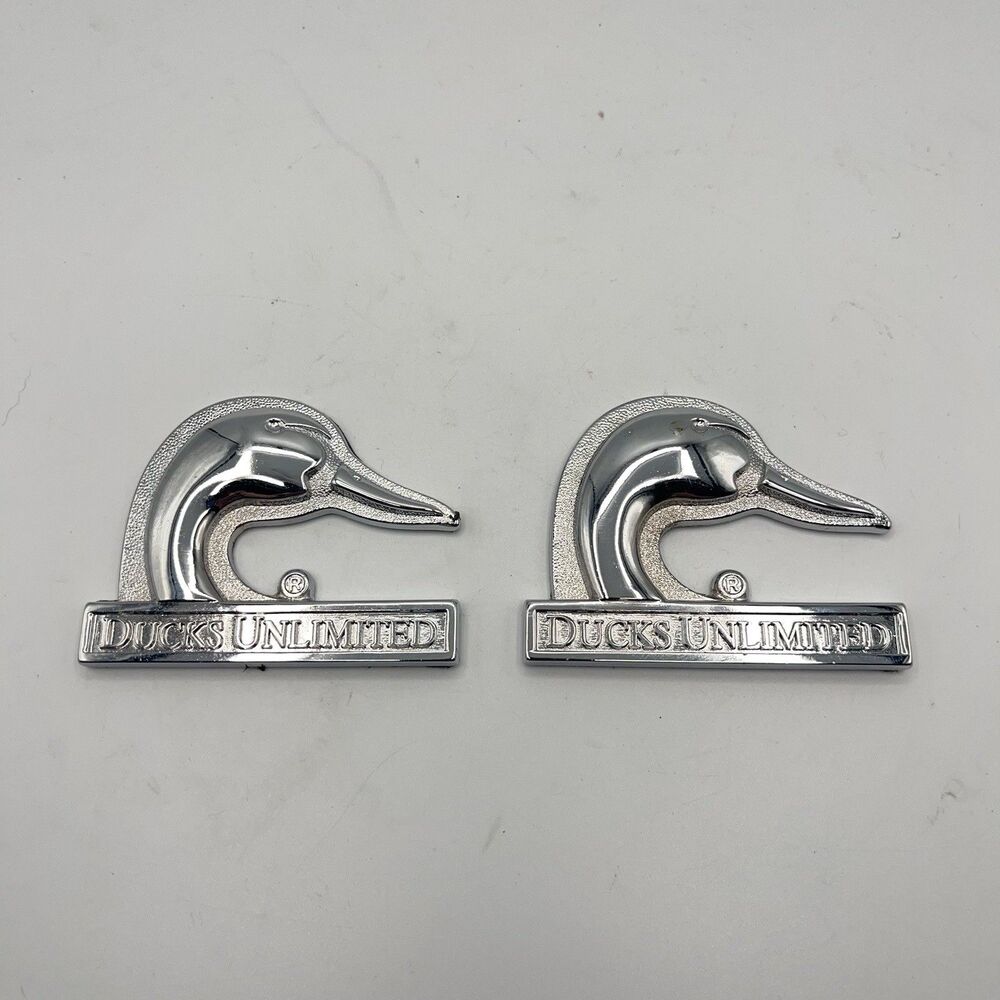 Ducks Unlimited Mallard Duck Head Metal Set Of 2